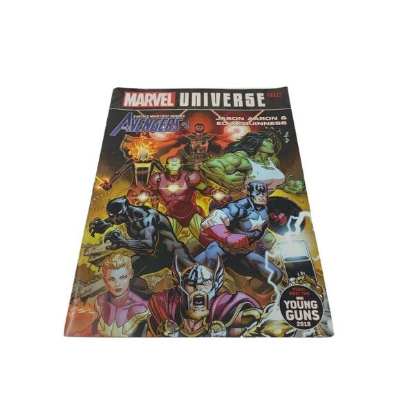 Marvel Universe Avengers No 1 Preview 2018 Jason Aaron Ed McGuinness Young Guns - Picture 1 of 7